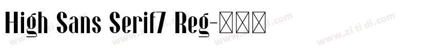 High Sans Serif7 Reg字体转换